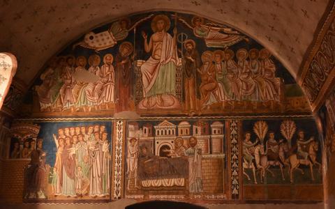 Fresco met koning Salomo.