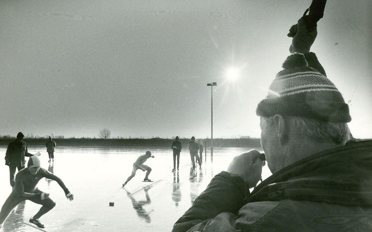 Hardrijderij voor mannen op het ijs van Nijelamer in 1991. Hardrijderij voor mannen op het ijs van Nijelamer in 1991.