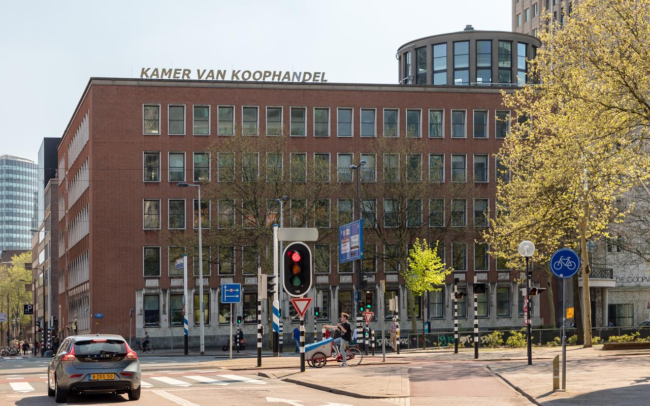 Het kantoor van de Kamer van Koophandel in Rotterdam. 