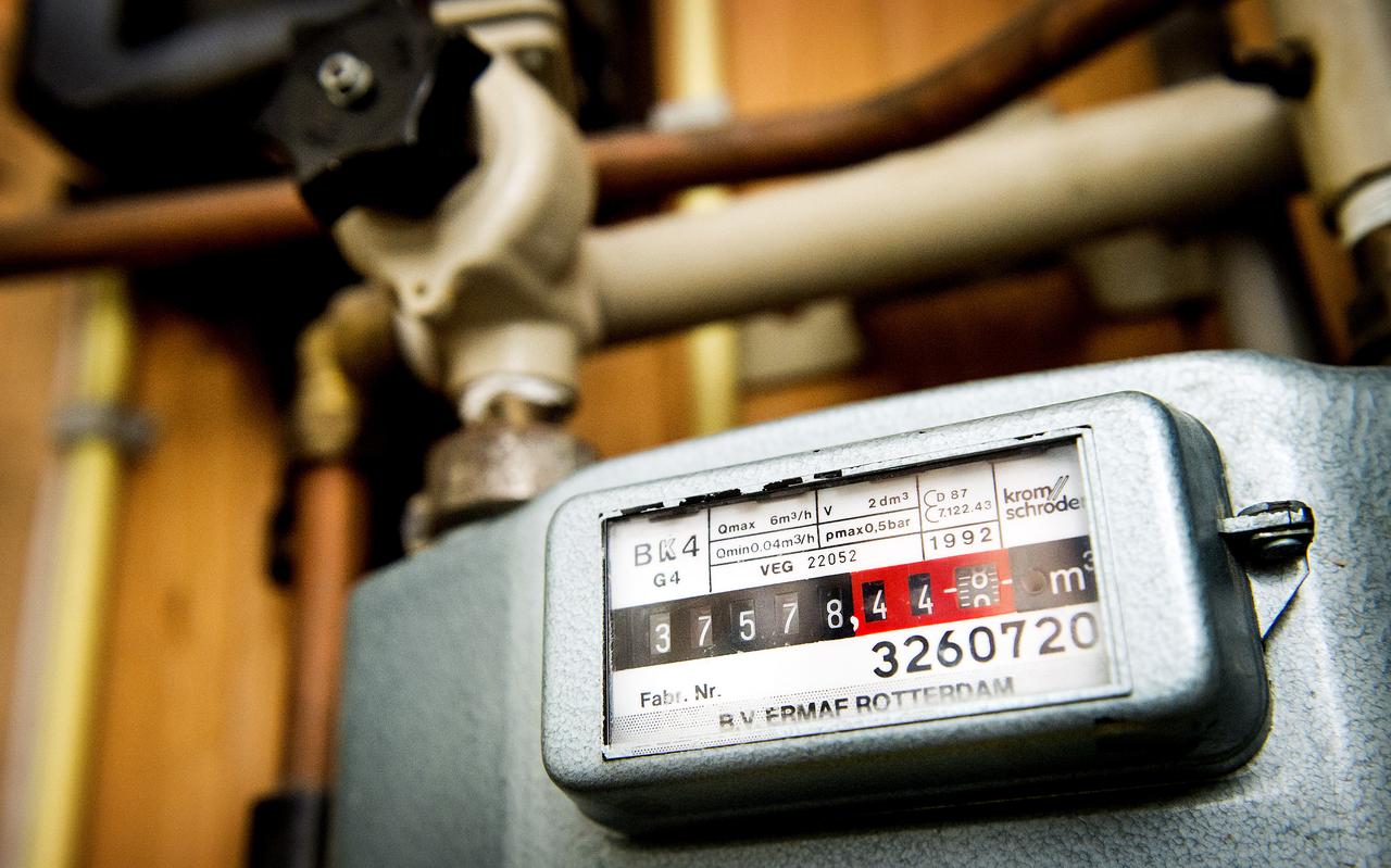 Een gasmeter in een woning. Een gasmeter in een woning.