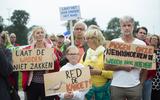 Protest in Ternaard tegen gaswinning onder de Waddenzee, september 2020.