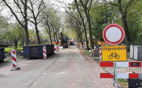 De herinrichting van de Straatweg Zuid in Lemmer werd in mei opgeschort.