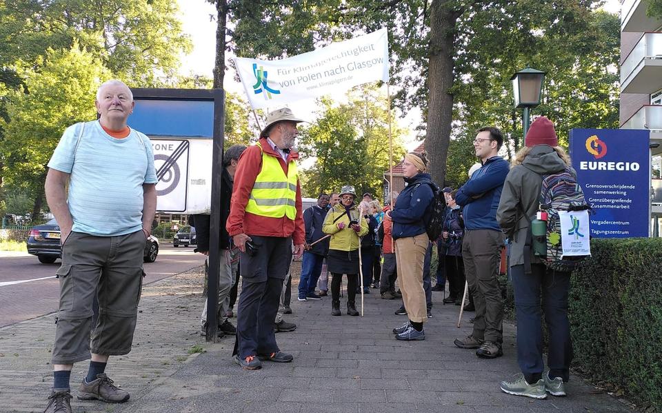 De aankomst van de klimaatpelgrims in Nederland.
