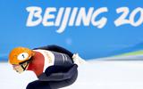Suzanne Schulting van TeamNL tijdens de training van de shorttrackers op de trainingsbaan van het Capital Indoor Stadium in Beijing, vijf dagen voor de officiële start van de Olympische Winterspelen 2022. ANP