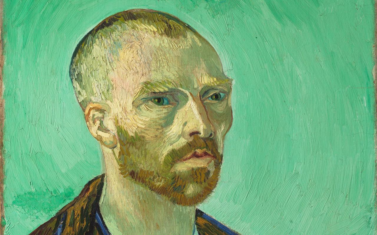 Zelfportret, opgedragen aan Gauguin, 1888. Door Vincent van Gogh. Zelfportret, opgedragen aan Gauguin, 1888. Door Vincent van Gogh.