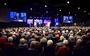 Archiefbeeld van de grote zaal van Bethel in Drachten tijdens een vrouwendag in april 2018. 