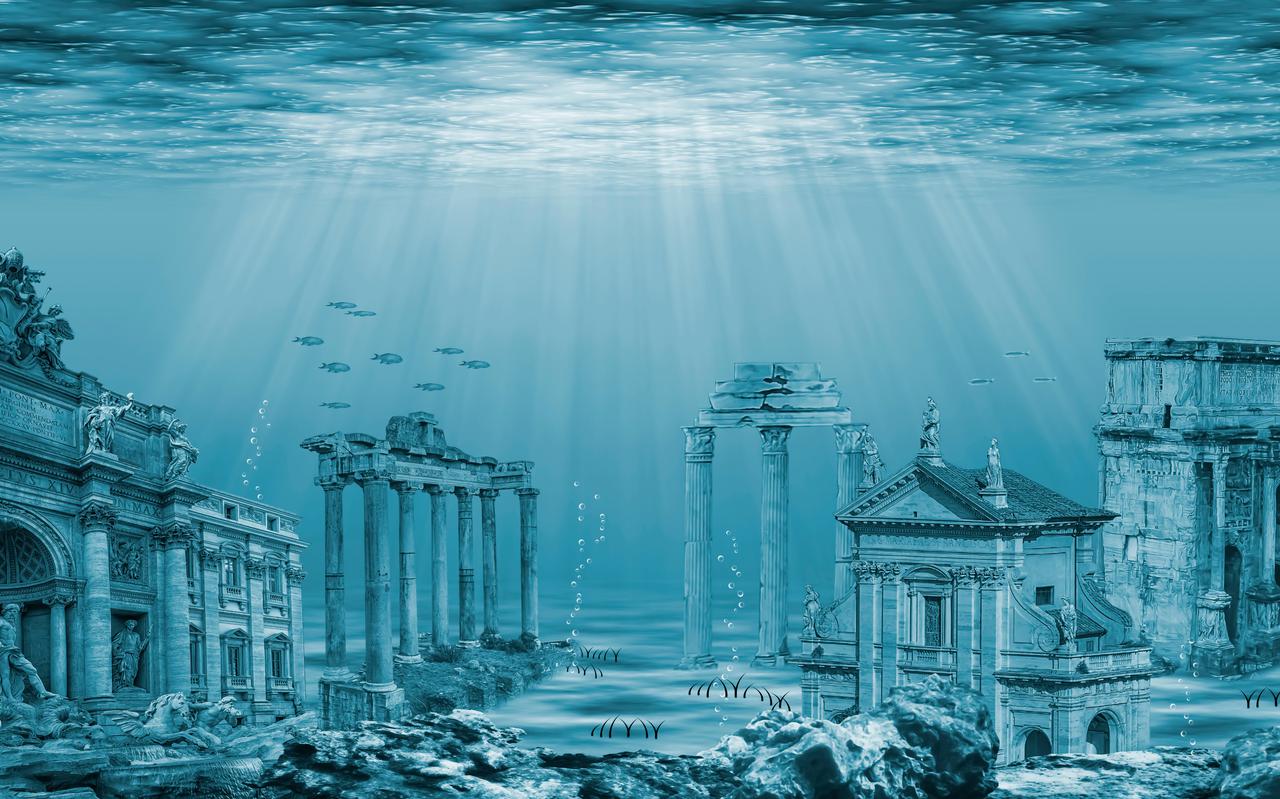 De ondergelopen stad Atlantis die Meijen in zijn bundel tot leven roept. 