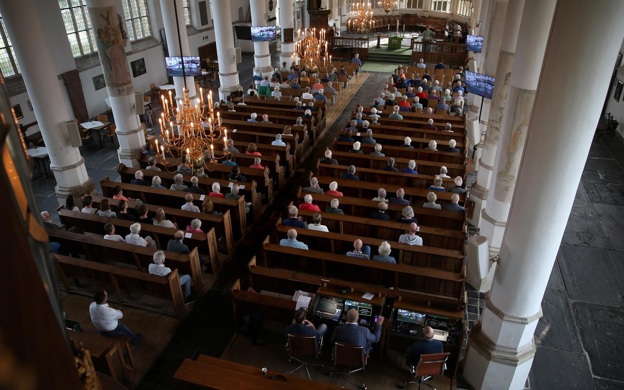 Kerkdienst in de Martinikerk in Franeker.