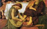 Jezus wast de voeten van Petrus, door Ford Maddox Brown (1821-1893). 