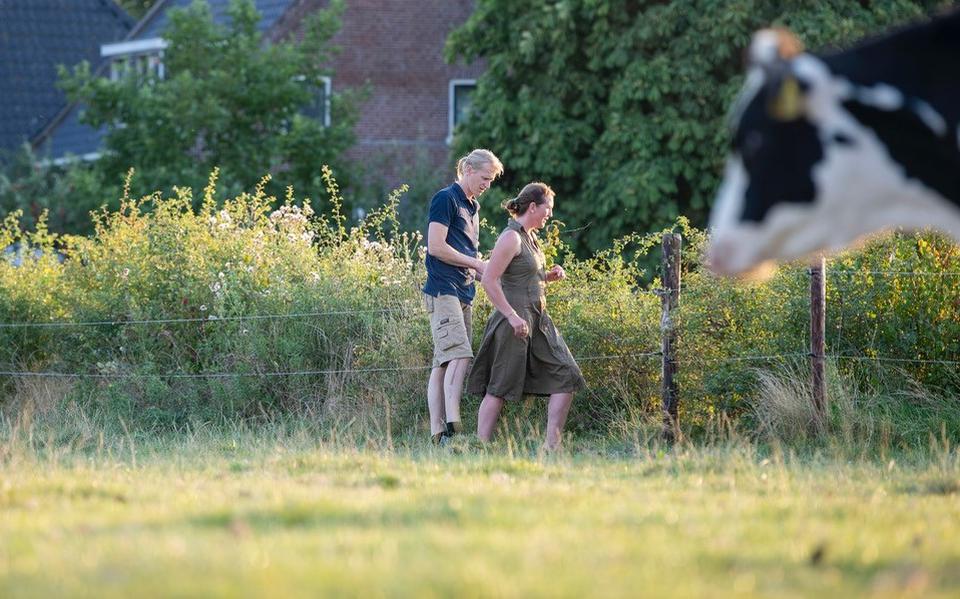 Boer Jan Woudstra en zijn vrouw Johanneke hebben in Menaam al een voederhaag aangeplant en zijn initiatiefnemers van dit project.