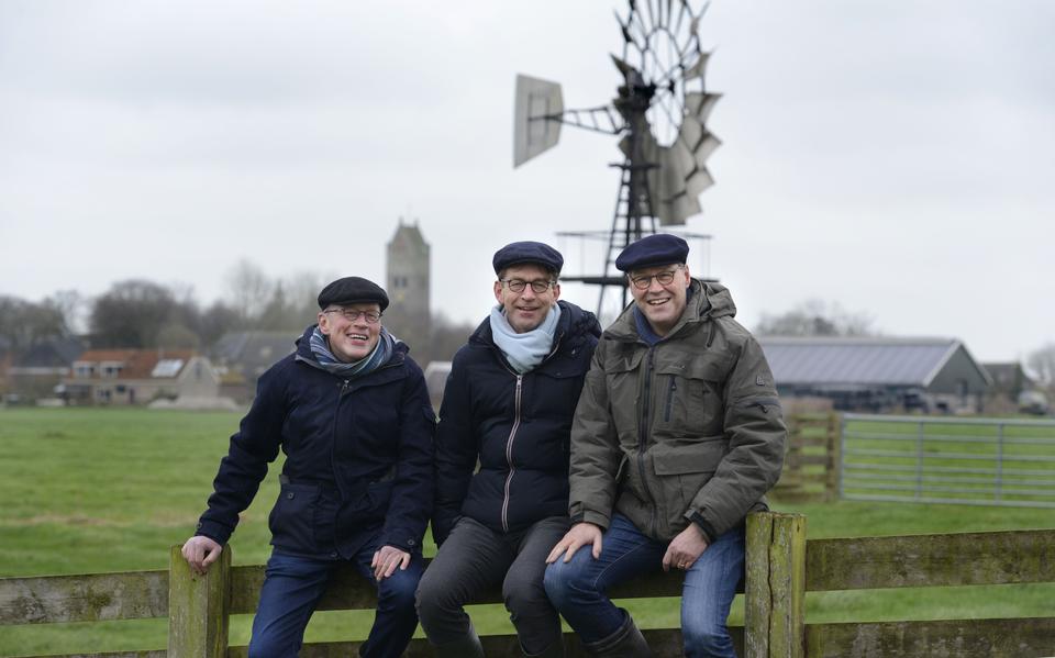 Vrienden Jurjen Hilverda, Sytze Ypma en Hinne Wagenaar.