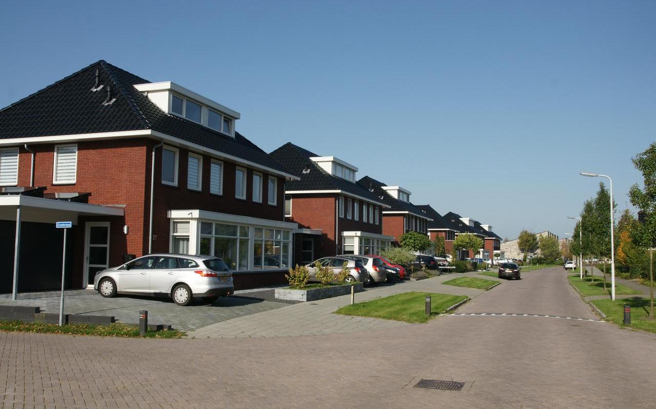 Woningen aan de Einekroes in Burgum. Woningen aan de Einekroes in Burgum.
