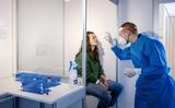 Coronatest bij de Jaarbeurs in Utrecht.
