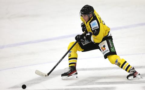 Frits Doop, matchwinner in overtime in de heenwedstrijd tegen Bulldogs Luik