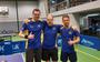 De succesformatie van TTV Buitenpost met vanaf links Arnoud Hofman, Peter Verweij en Thomas Kuijer, die volgend seizoen opnieuw mag uitkomen in de eerste divisie. 